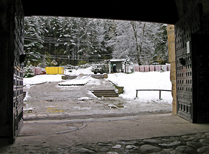 The main entrance in Visoki Dečani: all-day security of Italian KFOR